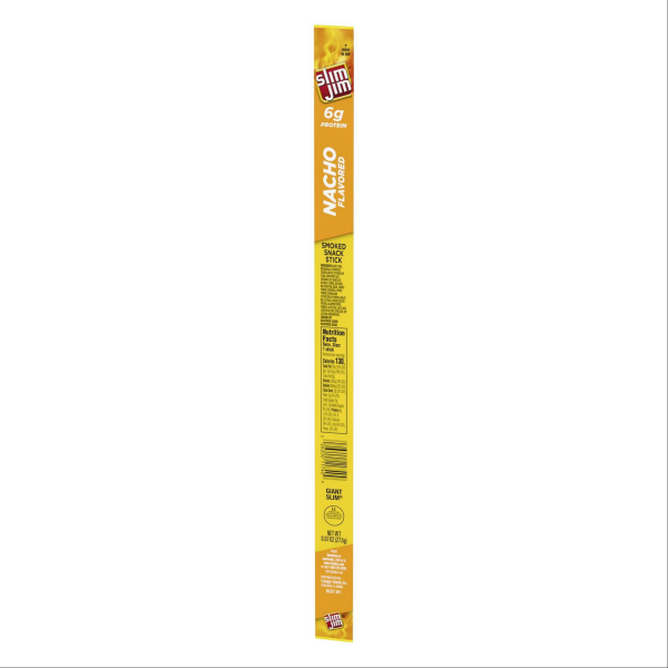 Slim Jim Giant Sized Nacho Snack Stick, 0.97 oz. Meat Snacks