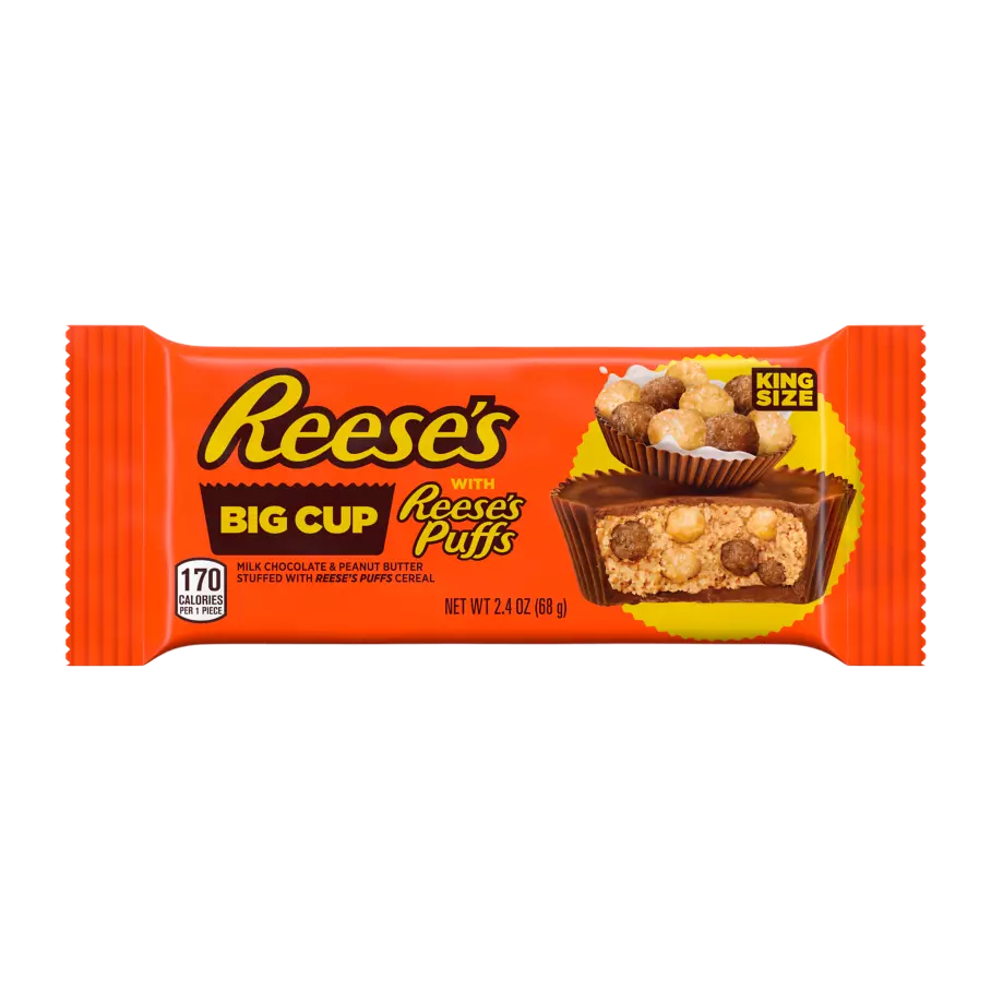 REESE'S Big Cup with REESE'S PUFFS Cereal King Size Peanut Butter Cups