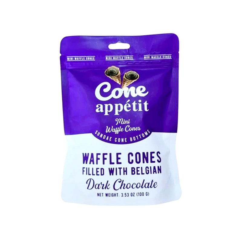 Cone Appetit Mini Waffle Cones Dark Chocolate