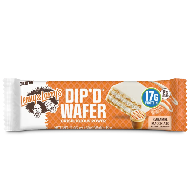 Lenny & Larry's Dip'd Wafer Bar Caramel Macchiao