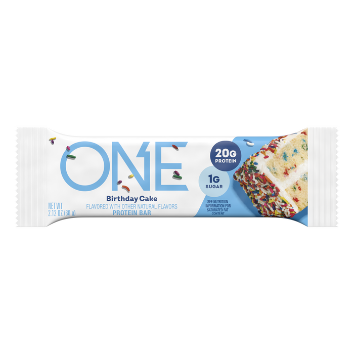 One Protein Bar Birthday Cake
