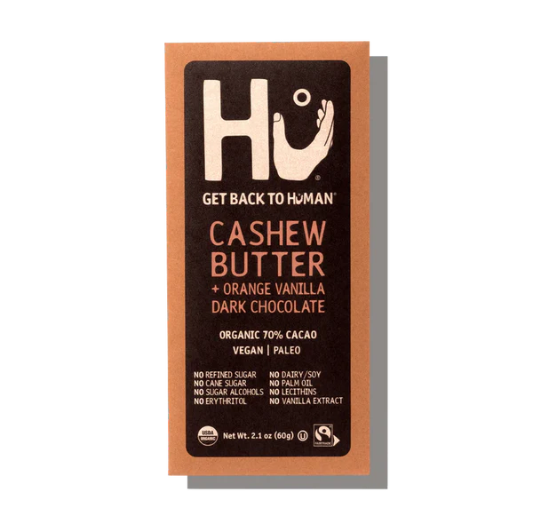 HU - Organic Cashew Butter +Orange Vanilla Dark Chocolate - 2.1 oz