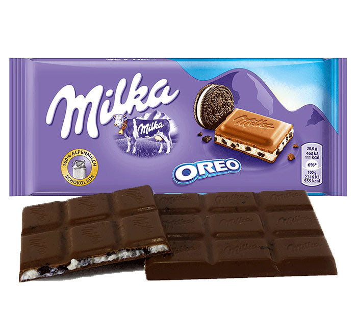 Milka Choco Pause Oreo Milk Chocolate Coated Wafers with Chocolate Filling  With Oreo, 45 g / 1.58 oz (box of 24 bars)