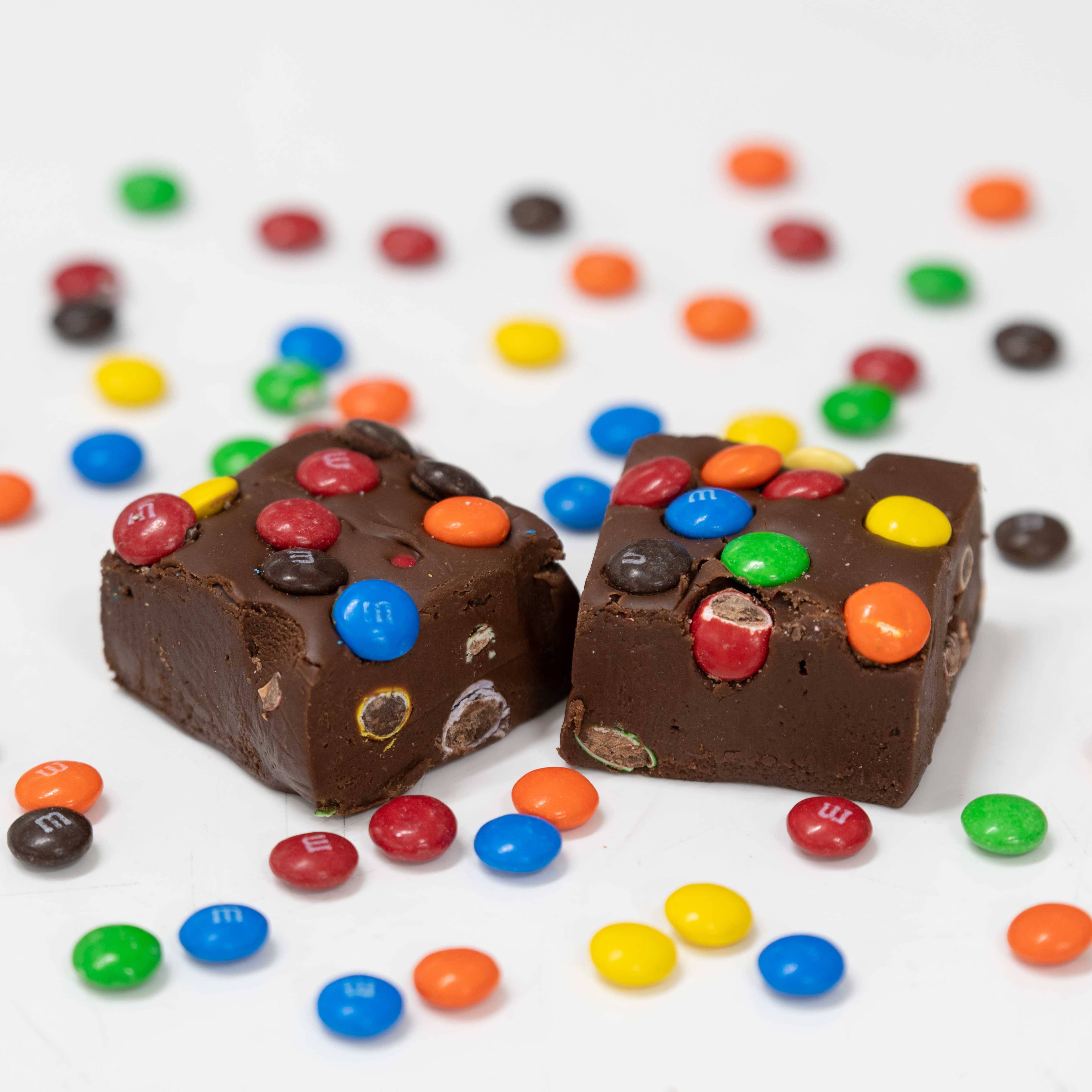 Valley Fudge & Candy - Chocolate Fudge with M&M's (1/2 lb Package) – Snack  Hut