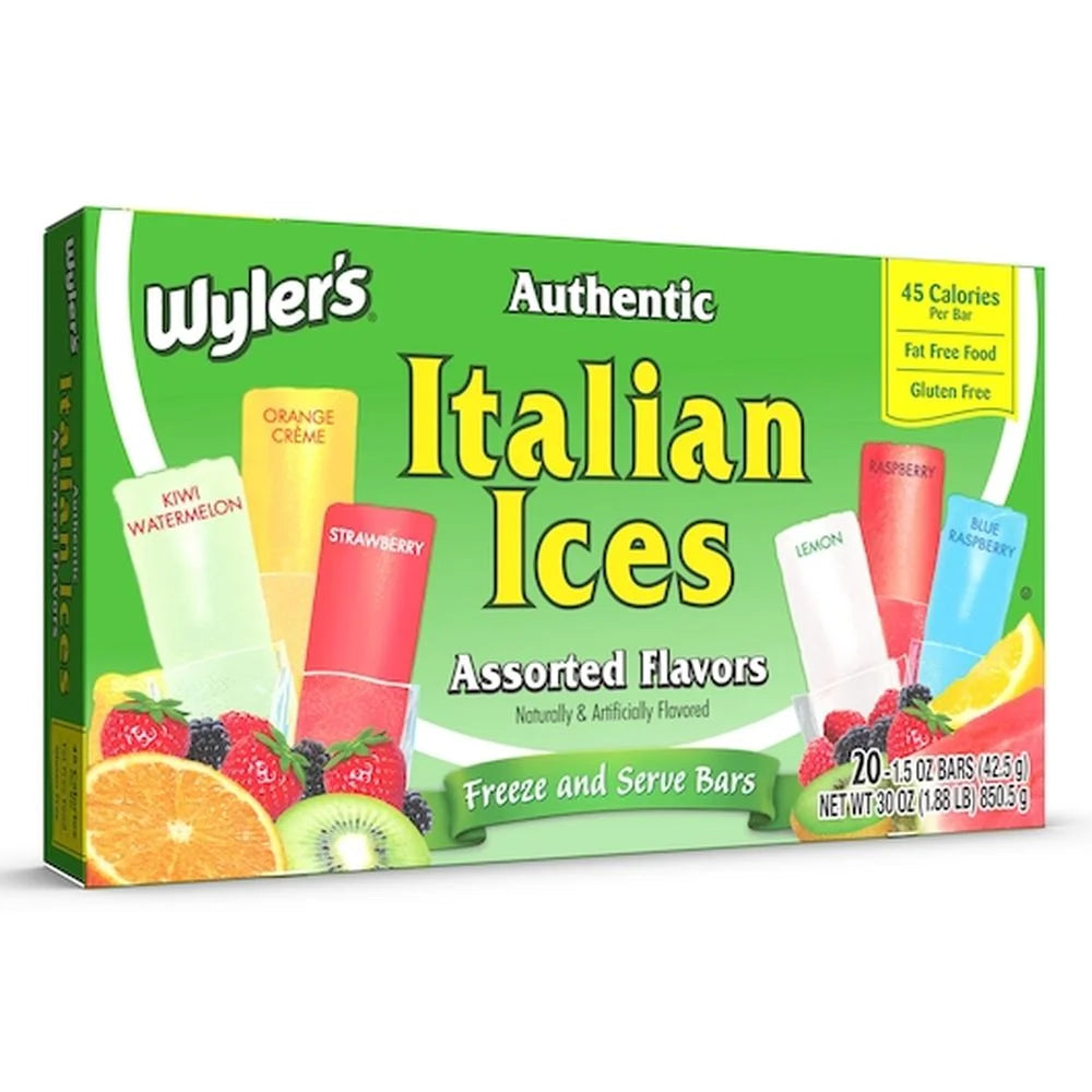 Wyler's Authentic Italian Ices, 20-ct. Box