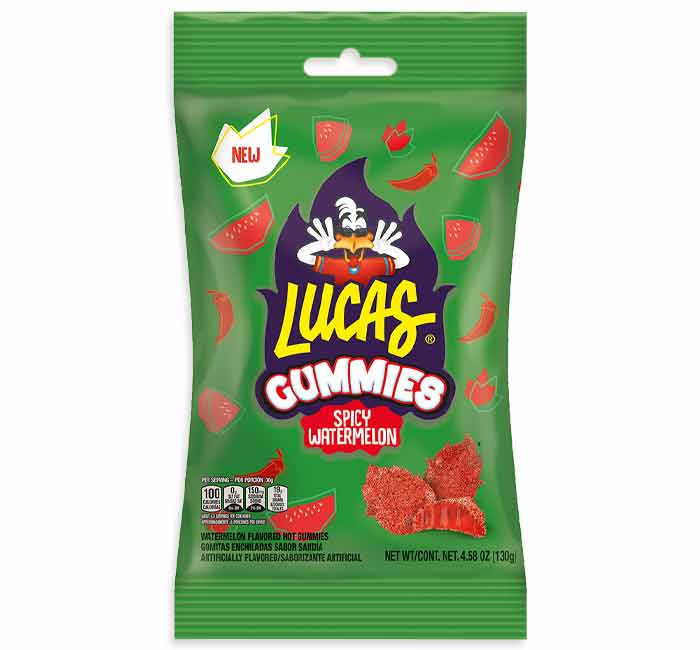 LUCAS SPICY WATERMELON GUMMIES PEG BAG