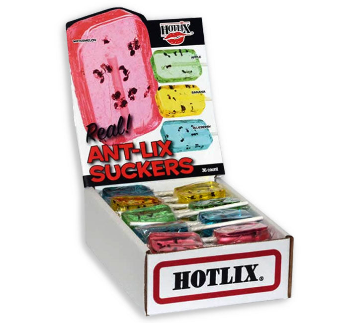 Hot Lix Pops Ant Lix Suckers Assorted Sugar Free