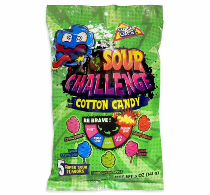 Lupy Lups 5-Flavor Sour Challenge Cotton Candy