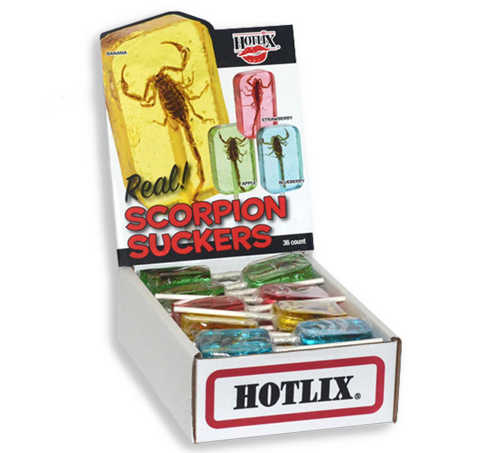 Hot Lix Pops Scorpion Suckers Assorted Sugar Free