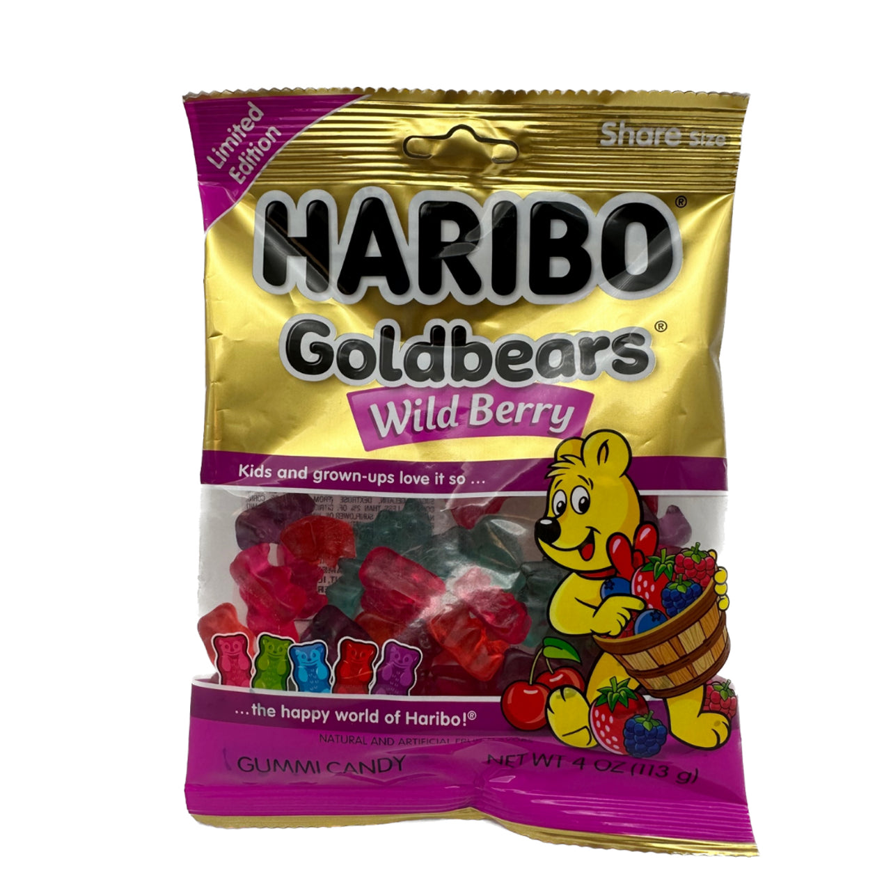 Haribo Wild Berry Gold Bears - 4oz