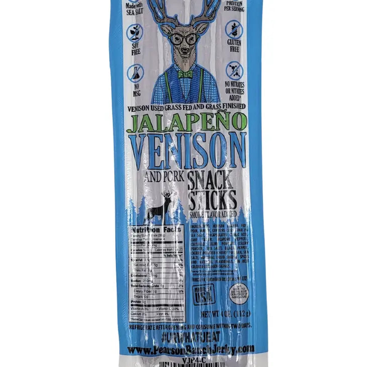 Pearson Jalapeño Venison Hickory Smoked Snack Stick Multipack 4oz