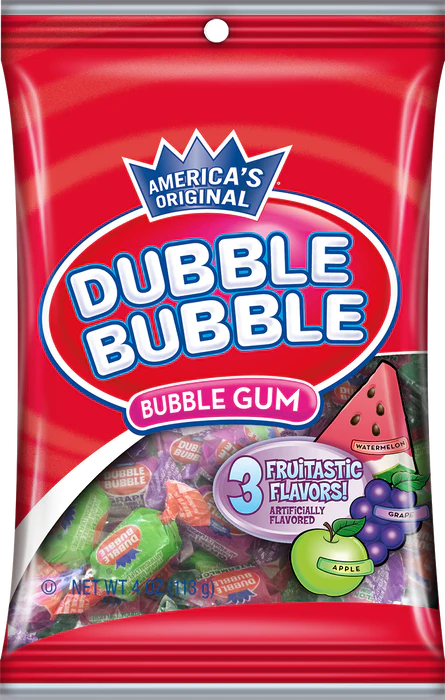 Dubble Bubble Gum Flavor Twist 4oz Bag