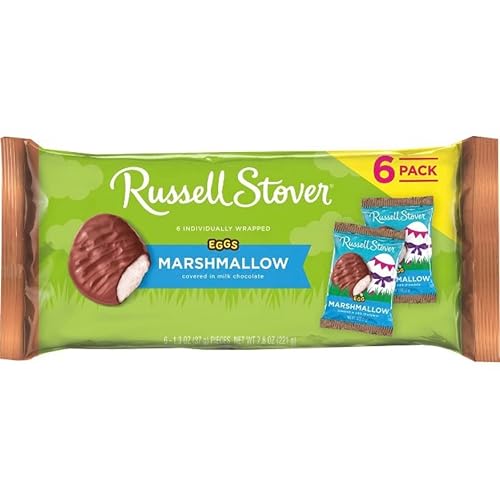 Russell Stover Chocolate Covered Marshmallow Eggs 6 Pack