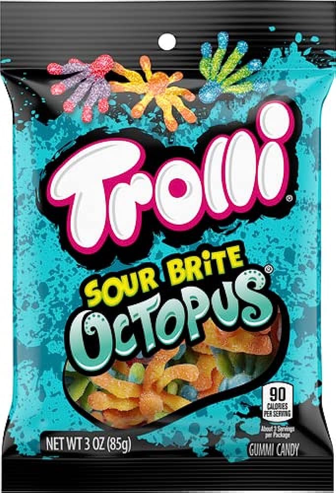 Trolli Sour Brite Gummi Octopus 3oz