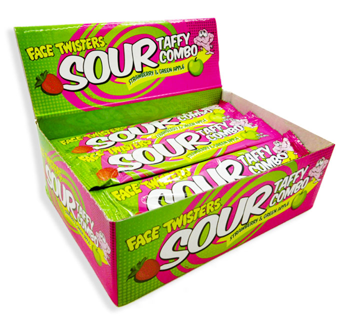 FACE TWISTERS SOUR TAFFY COMBO - STRAW/GRN APP