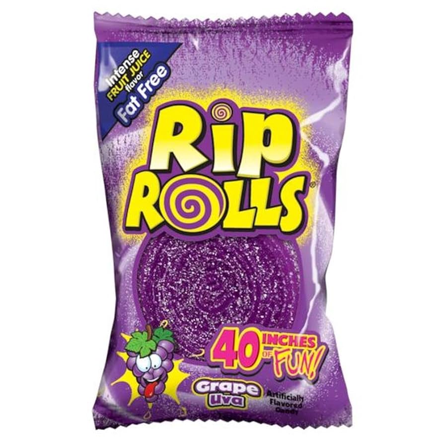 Rip Rolls Candy Grape