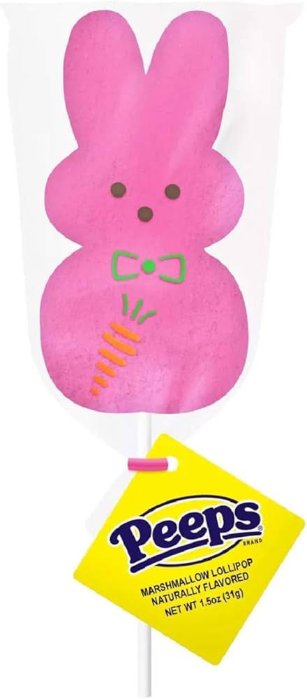 Peeps Large Marshmallow Bunny Lollipop - Pink