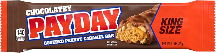 PAYDAY Chocolatey Peanut Caramel King Size, Candy Bar, 3.1 oz