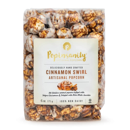 Popinsanity Artisanal Popcorn - Cinnamon Swirl 6oz Bag