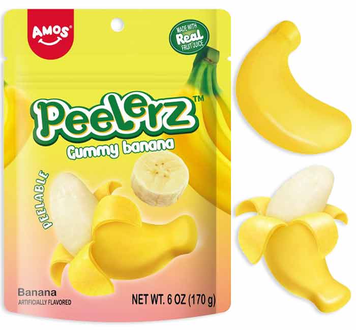 Amos Peelerz Gummy Banana Peg Bag