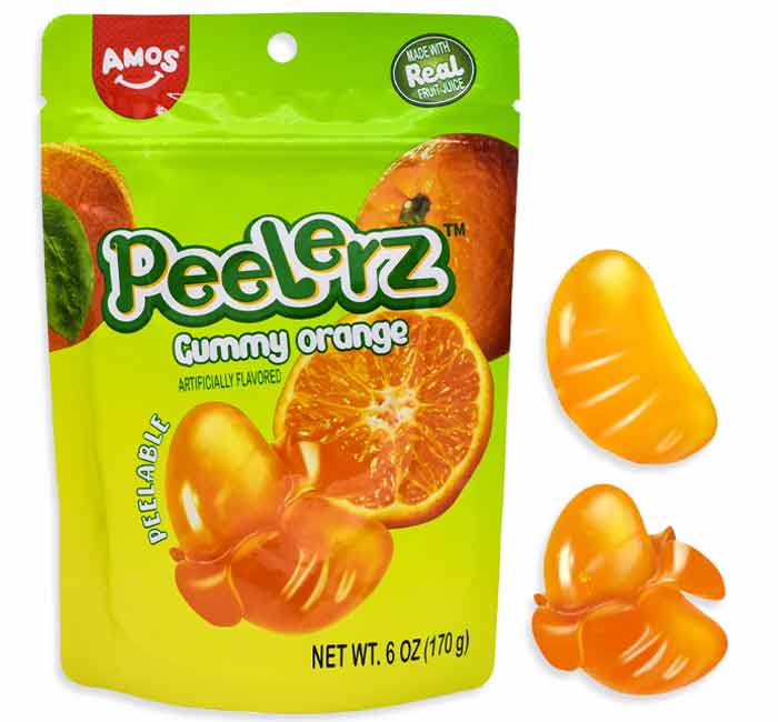 Amos Peelerz Gummy Orange Peg Bag