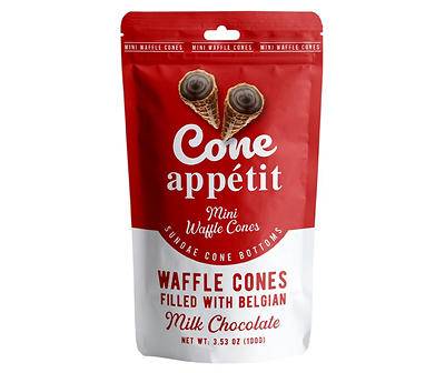 Cone Appetit Mini Waffle Cones Milk Chocolate