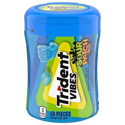 Trident Vibes Sour Patch Kids Blue Raspberry 40 Pieces