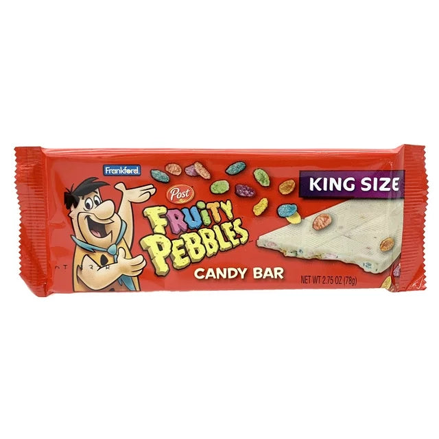 Fruity Pebbles king size White Chocolate Bar 2.75 oz