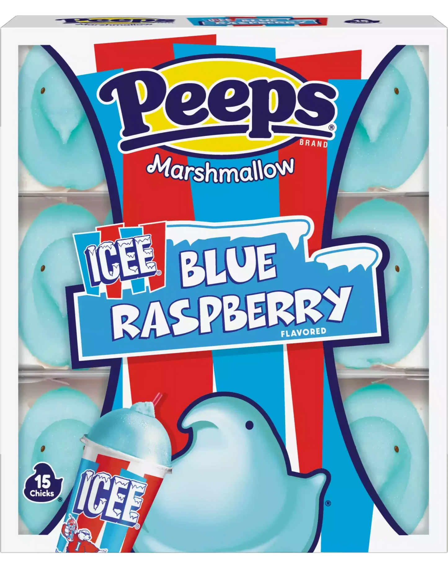 Peeps Icee Blue Raspberry 15 Chicks