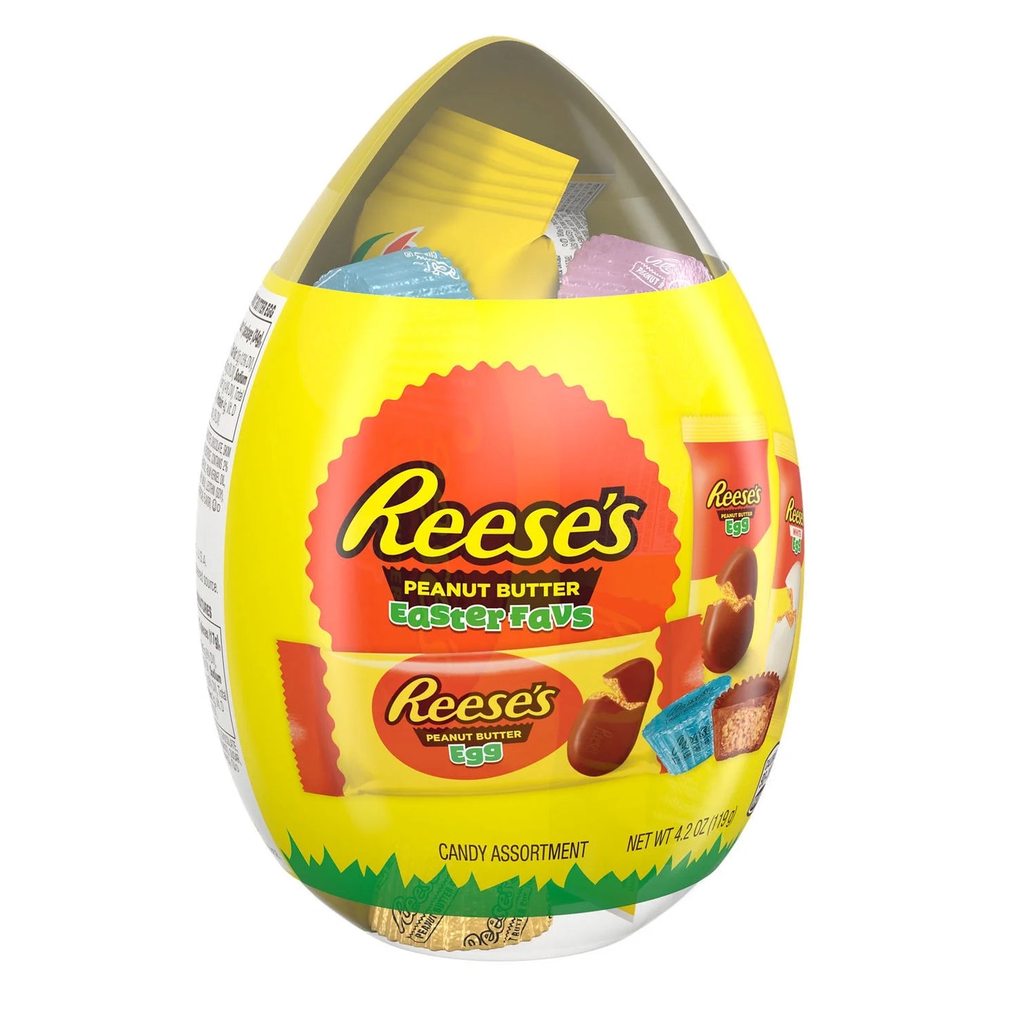 REESE'S, Assorted Milk Chocolate Peanut Butter Treats, Plastic Egg