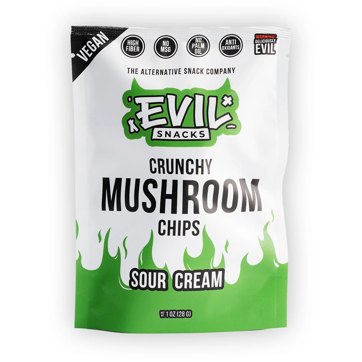 Evil Snacks Crunchy Mushroom Chips 2oz - Sour Cream