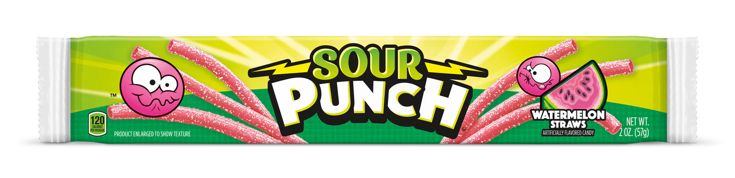 Sour Punch Straws Watermelon