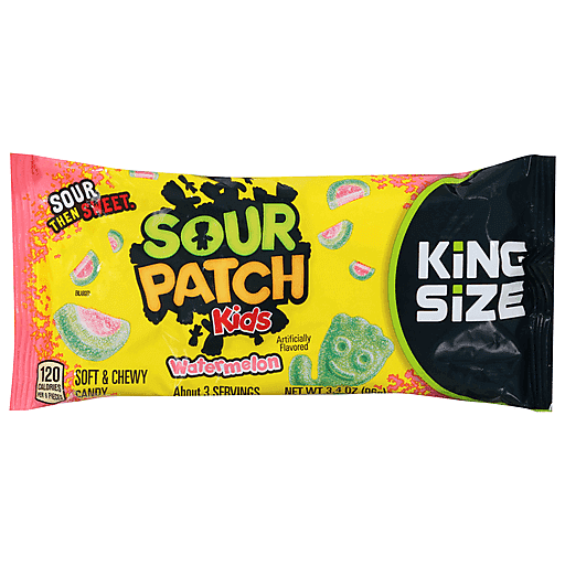 Sour Patch Kids Soft & Chewy Candy King Size Watermelon