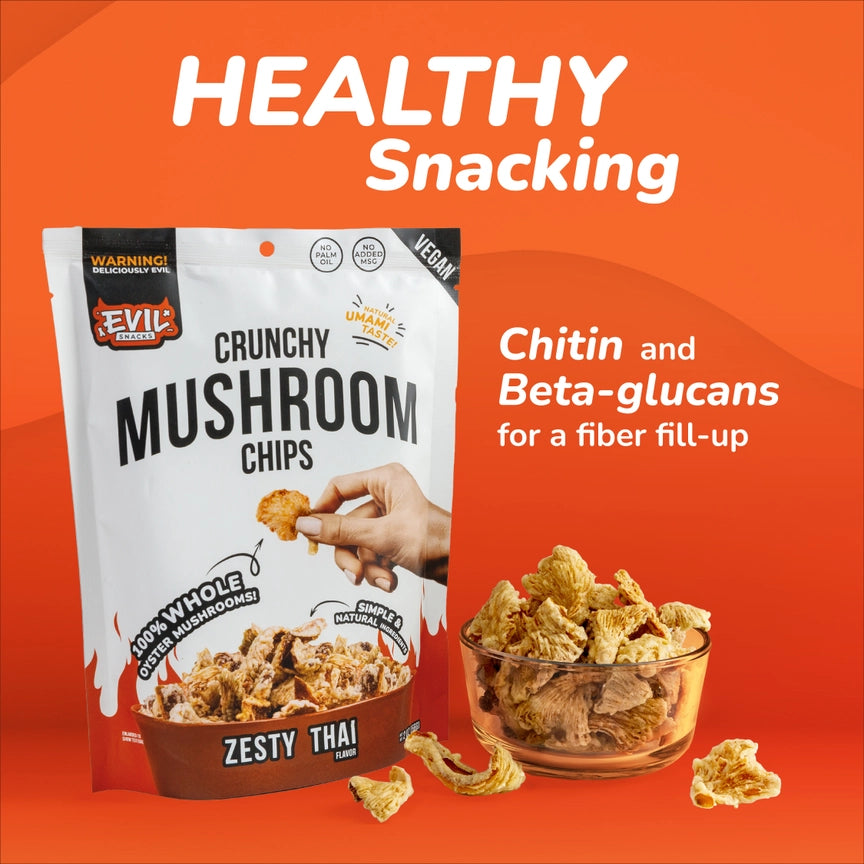 Evil Snacks Crunchy Mushroom Chips 2oz - Original