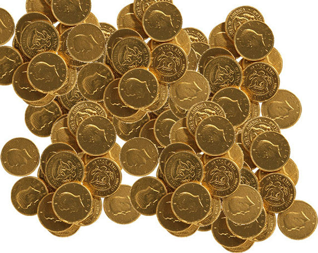 Bag of 20 Gold Coins Chocolate Half Dollars