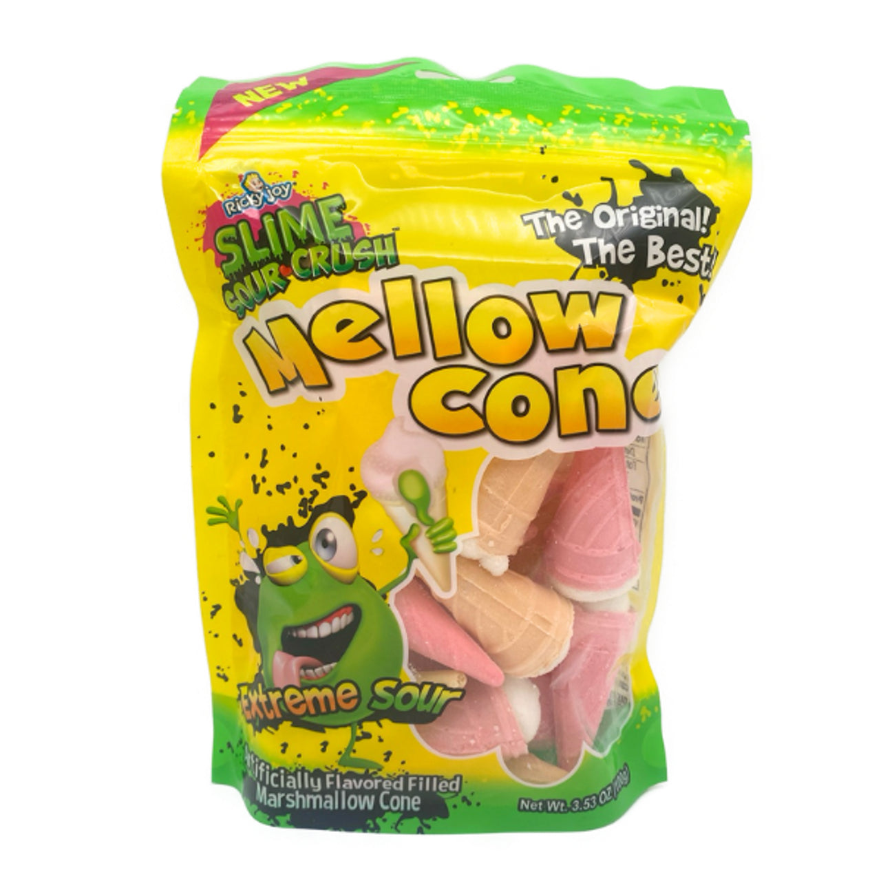 Ricky Joy Mellow Cone Extreme Sour Crush Marshmallow Cone