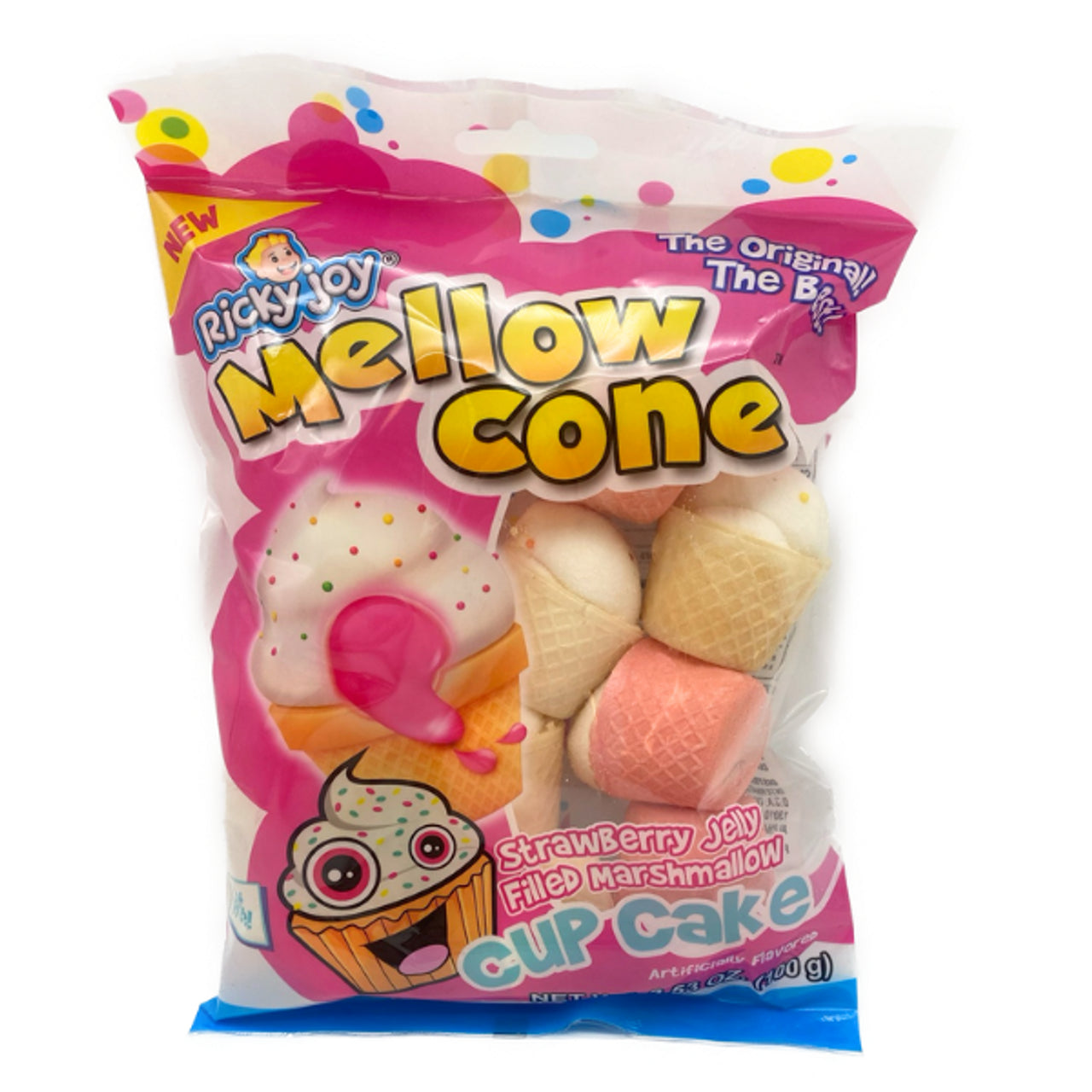 Ricky Joy Mellow Cone Strawberry Marshmallow Cupcake