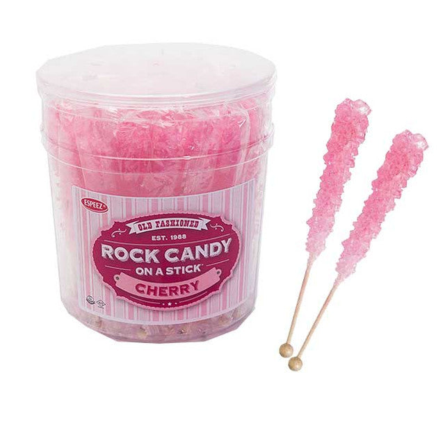 Pink Rock Candy Sticks 36 Count Wrapped