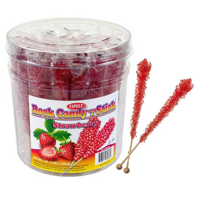 Strawberry Rock Candy Sticks