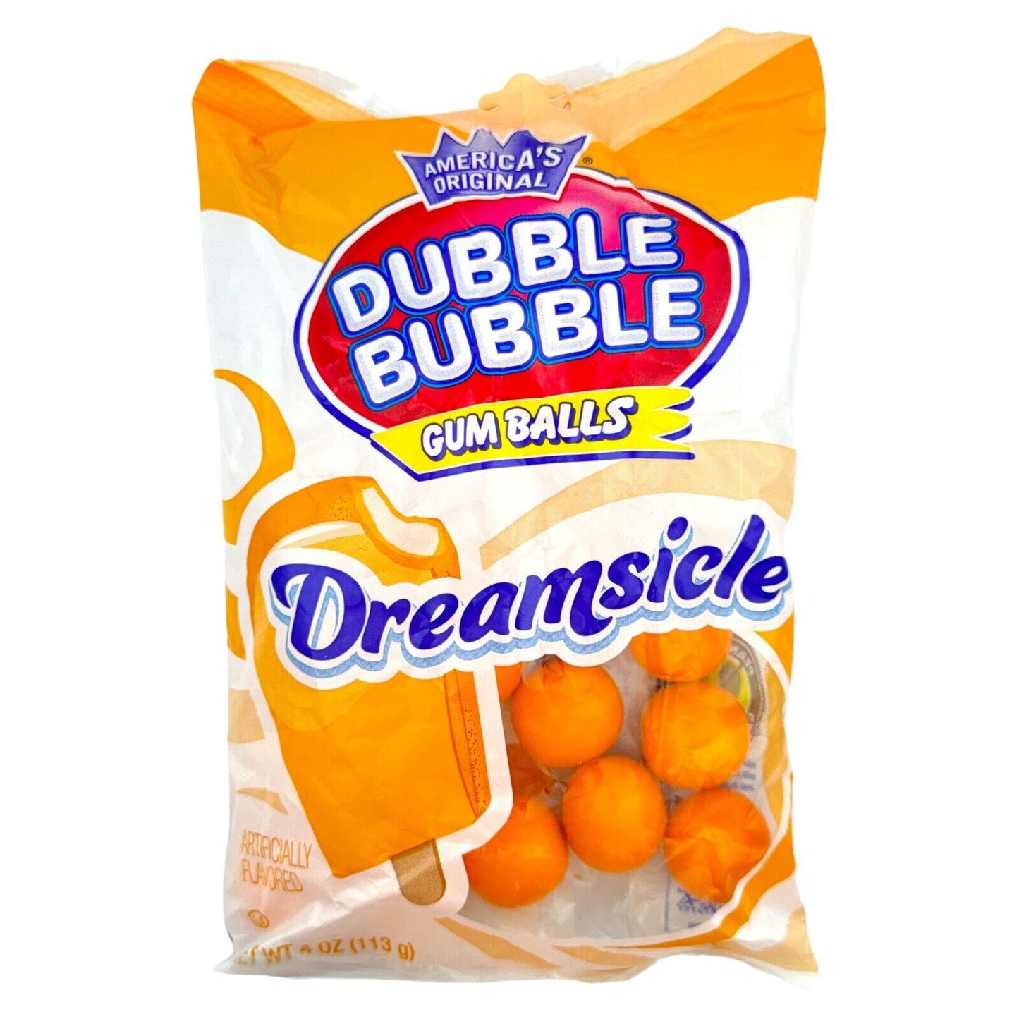 Dubble Bubble Dreamsicle Gum Balls 4oz Bag