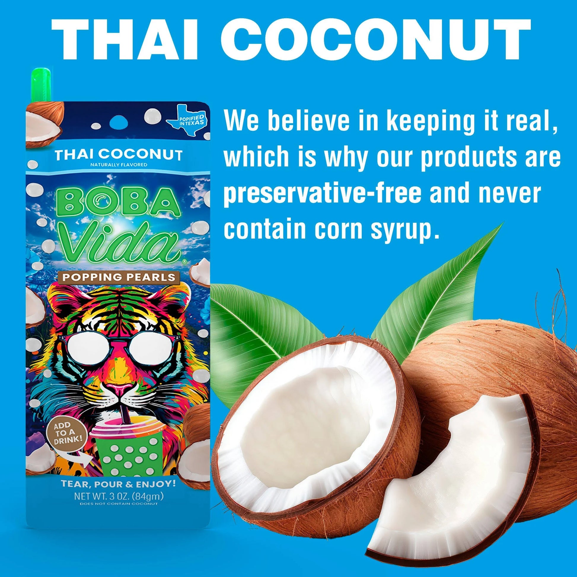 BobaVida Thai Coconut Popping Pearls