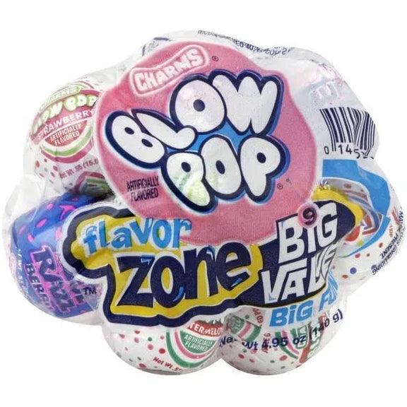 Charms Blow Pop Flavor Zone - 9 Pops 4.95oz