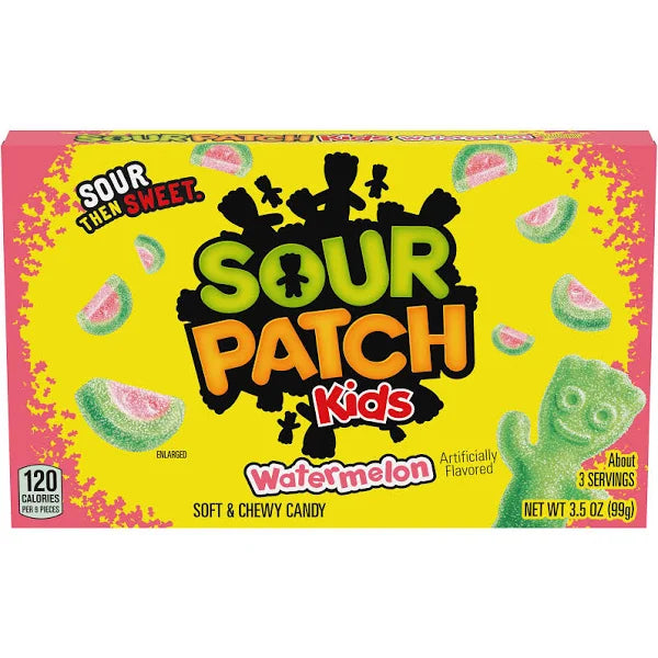 Sour Patch Candy, Soft & Chewy, Watermelon - 3.5 oz