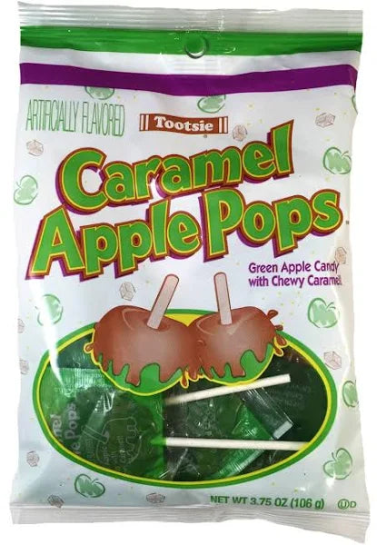 Tootsie Caramel Apple Pops 3.75oz Bag