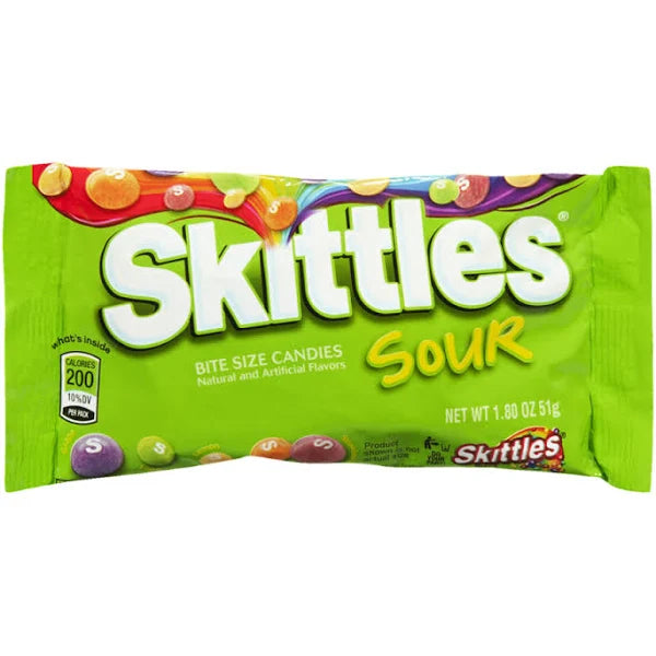 Skittles Sour Fruity Chewy Candy 1.8oz