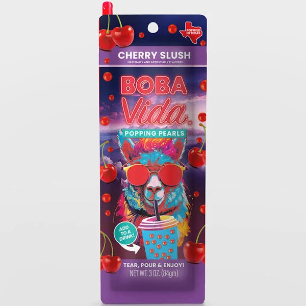 BobaVida Cherry Slush Popping Pearls - 3oz