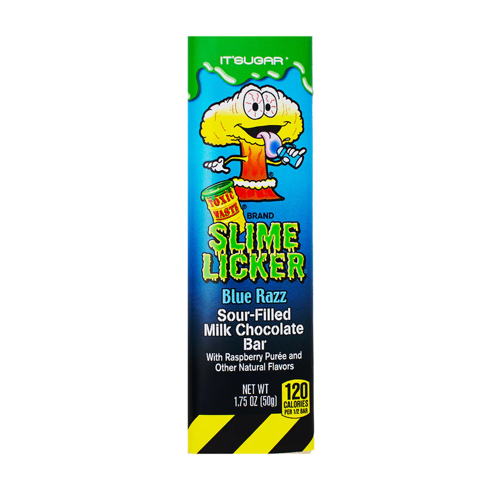 Toxic Waste Slime Licker Blue Razz Chocolate Bar 1.75oz