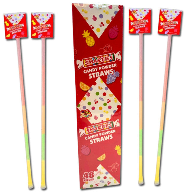 Smarties Candy Powder Straws - 0.37oz