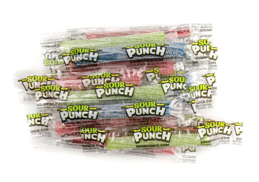 Bag of 20 Sour Punch Straws Twists Mini