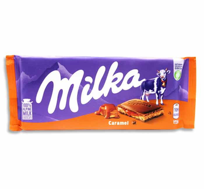 Milka Caramel Milk Candy Bar - Imported